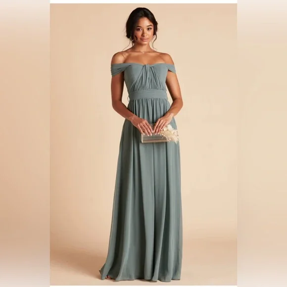 green emerald velvet dress Sage Green Chiffon Bridesmaid Dress A-Line Floor-Length
